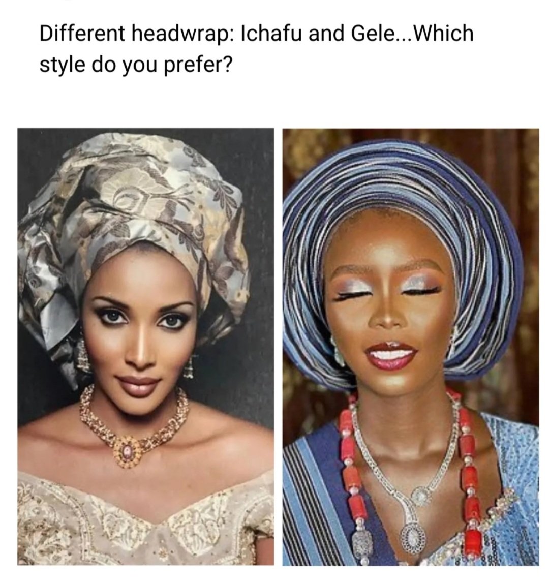 Emperorglfy's tweet photo. @supabcqms @UzoamakaPower Gele and Ichafu no be the same why is it hard for you culture vultures to understand https://t.co/cVvLFEE22R