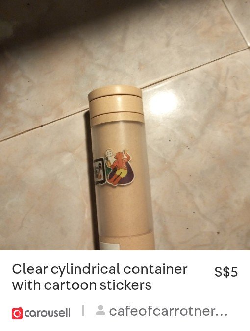 devcalebalways's tweet photo. Check out 'Clear cylindrical container with cartoon stickers', available at S$5 on #Carousell: https://t.co/cecjSo1q5q
All currencies and shipping included. https://t.co/F7S0xf0NtT