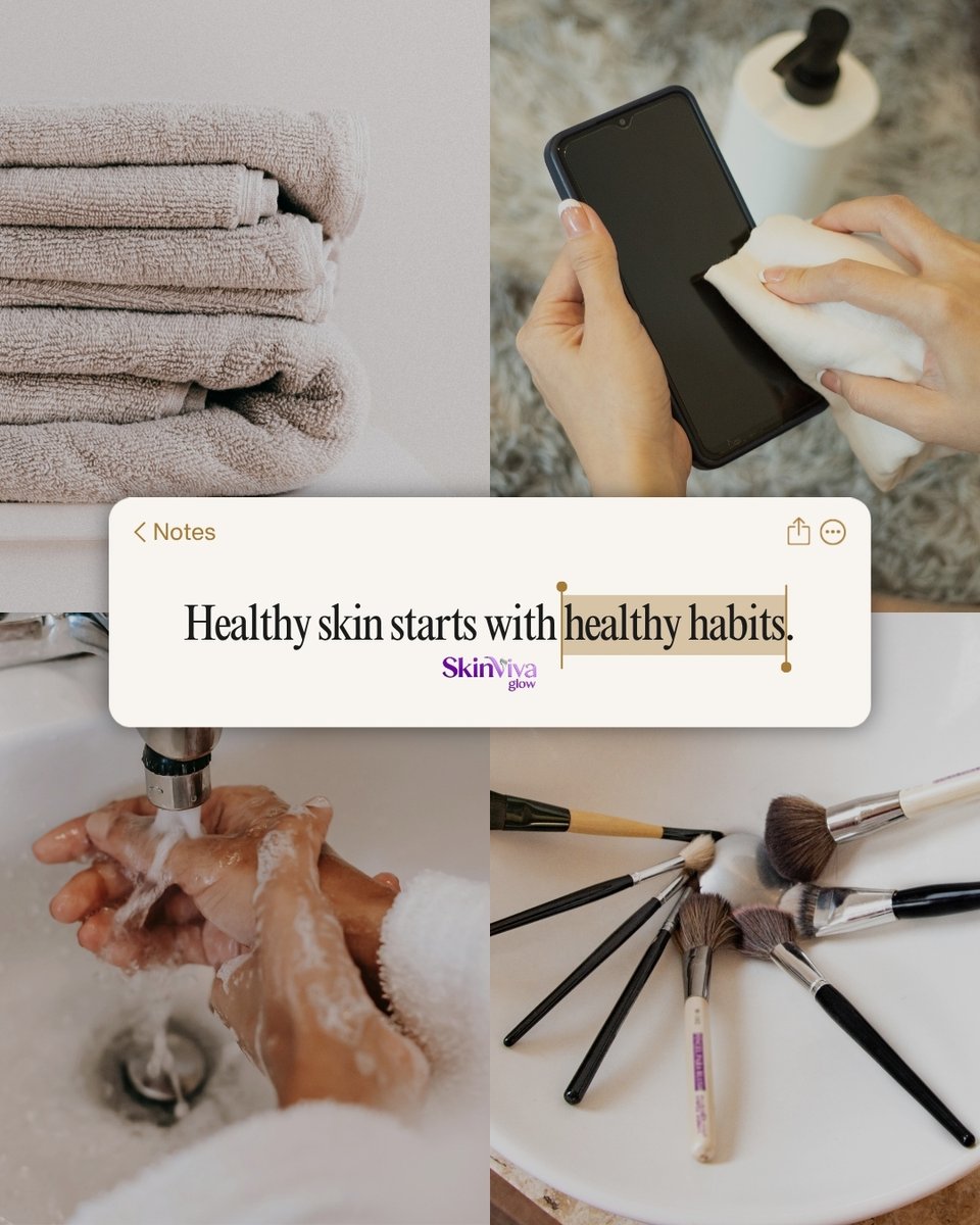 GordonRudisill's tweet photo. Your skincare products matter, but so do the habits around them. Keep your hands, makeup brushes, towels, face cloths, and phone screen clean—small daily habits can make a big difference for healthy skin. https://t.co/GRjiNPcUDi