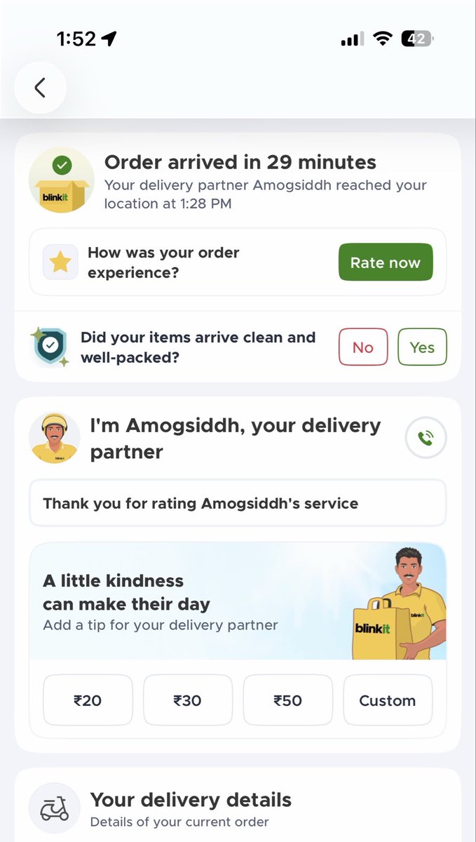YNarayankar's tweet photo. @letsblinkit @blinkitcares 

Very bad experience with the Blinkit delivery person. I waited for more than 30 minutes, but my order was never delivered, while the app showed it as “Delivered.”
This is extremely frustrating and feels like a serious issue with the delivery process. https://t.co/M7XLNcCSMv
