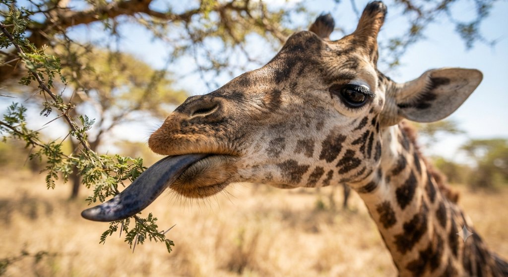 2Tirouge's tweet photo. Thème Culture Général
​La langue des girafes 🦒
​Le saviez-vous ?💡 
Elle est bleu-noir pour une raison simple : un écran solaire naturel ! La mélanine la protège des coups de soleil pendant les heures passées à brouter. ☀️👅
​#CultureGénérale #Animaux #Nature #Afrique #Anecdote https://t.co/lvMPaHHv0I