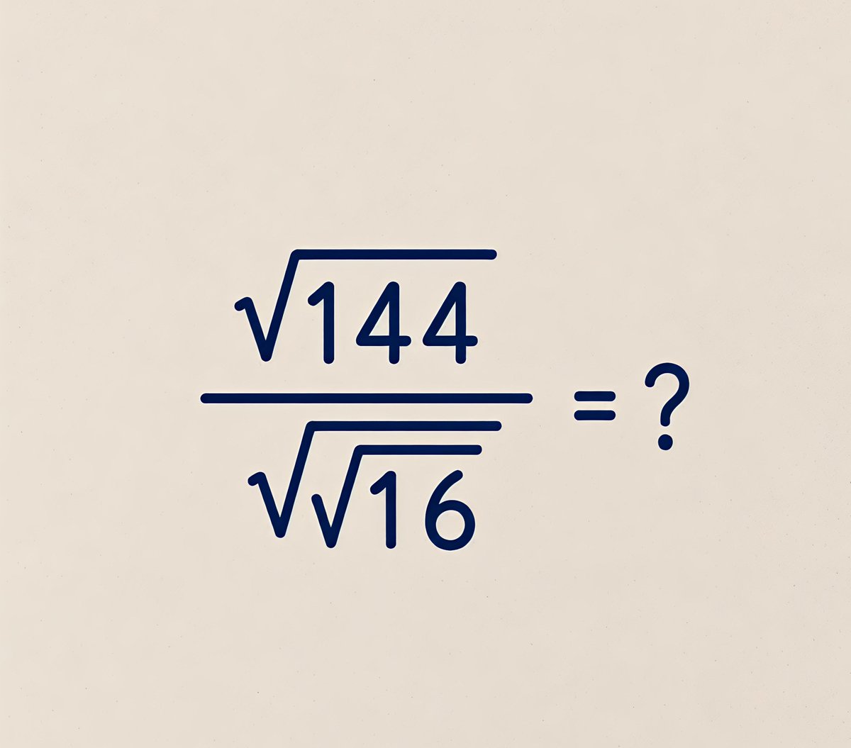 Dollish427947's tweet photo. Afternoon mathematics hour,
No use of calculators,
Solve this in 10s 
What's the answer? https://t.co/RiXTzTUbnZ