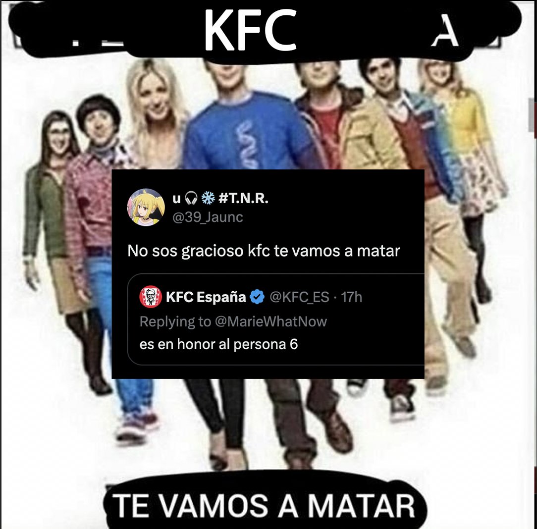 KFC_ES's tweet photo. lo que reciben otras marcas: ay súbanle el sueldo al cm no se que

lo que yo recibo por ser persona enjoyer: https://t.co/XoqZ9VMhzY