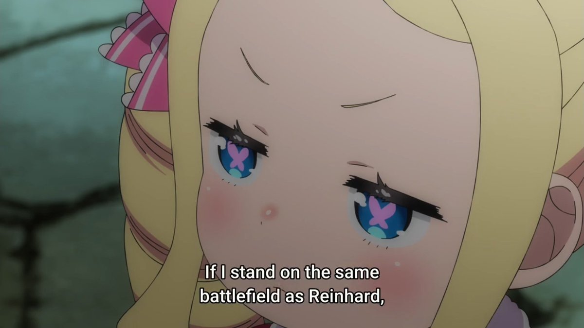 Trxy02's tweet photo. Reinhard hax? We would be here all day. Well since you're a Mushoku Tensei fan, ill atleast give you only 2 out of countless of his hax, just to show you how cooked the vast majority of characters in Mushoku Tensei would be against Reinhard since MT is an extremely Magic dominated verse, unlike Re:zero which actually has a bunch of different non magical systems.

1. For MT fans to understand what EMCC is, Reinhard is basically a Manatite Hydra / Mana Absorbing Hydra Stone on steroids, except his effect spans hundreds to thousands of meters and is an inherent, permanent part of his existence, even as a new born baby. His defective Gate constantly draws in mana, while his Excess Mana Circulation causes magic around him to unravel and collapse. This applies regardless of the source, whether on Spirit Mages who use external mana (from the atmosphere), while regular mages use their own internal mana (from within). So for a verse as ridiculously magic/mana dependent as MT, Reinhard existing in their vicinity practically shuts down their entire combat system.

2. And as if that wasn’t enough, even if MT magic somehow bypassed Reinhard’s EMCC and successfully formed, it still has to get through his resistances to literally every magical category MT has to offer. Fire, Water, Wind and Earth are directly resisted, reduced, absorbed or reflected, while Yin and Yang cover the more abnormal applications (like forexample Teleportation, Time, Gravity, Spatial, Hypnosis/sensory, Disturb/Negation, Light Magic) and it would also be useless to use disturb magic on reinhard because he literally can't do magic anyway. MT doesn’t possess any single magic that Re:Zero simply has no equivalent to so there isn’t a single branch of MT magic that escapes Reinhard’s coverage. So MT magic has to somehow function around him first, then somehow bypass the resistances waiting behind that. Their magic system is cooked either way.

So for someone like Rudeus, he's say the same thing Beatrice says in the pictures below. So you'd have to participate in a Hand to Hand battle with Reinhard which noone in MT does better than Reinhard, and just pray to allah that you're somehow not worthy of his Dragon Sword.

(This btw, is only 20% of his hax. Reinhard has over 251 Divine Protections and i haven't even named the crazy ones. Only the necessary ones for something Minor like the MT verse)

#リゼロ #無職転生 #rezero #mushokutensei