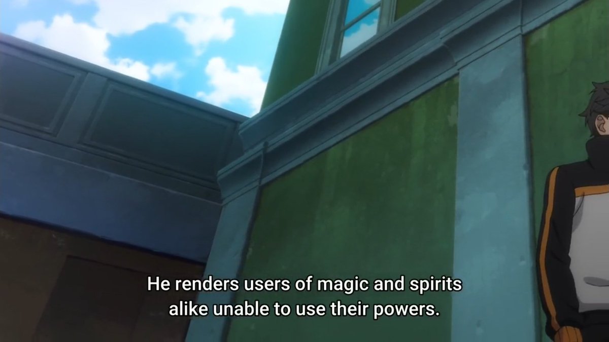 Trxy02's tweet photo. Reinhard hax? We would be here all day. Well since you're a Mushoku Tensei fan, ill atleast give you only 2 out of countless of his hax, just to show you how cooked the vast majority of characters in Mushoku Tensei would be against Reinhard since MT is an extremely Magic dominated verse, unlike Re:zero which actually has a bunch of different non magical systems.

1. For MT fans to understand what EMCC is, Reinhard is basically a Manatite Hydra / Mana Absorbing Hydra Stone on steroids, except his effect spans hundreds to thousands of meters and is an inherent, permanent part of his existence, even as a new born baby. His defective Gate constantly draws in mana, while his Excess Mana Circulation causes magic around him to unravel and collapse. This applies regardless of the source, whether on Spirit Mages who use external mana (from the atmosphere), while regular mages use their own internal mana (from within). So for a verse as ridiculously magic/mana dependent as MT, Reinhard existing in their vicinity practically shuts down their entire combat system.

2. And as if that wasn’t enough, even if MT magic somehow bypassed Reinhard’s EMCC and successfully formed, it still has to get through his resistances to literally every magical category MT has to offer. Fire, Water, Wind and Earth are directly resisted, reduced, absorbed or reflected, while Yin and Yang cover the more abnormal applications (like forexample Teleportation, Time, Gravity, Spatial, Hypnosis/sensory, Disturb/Negation, Light Magic) and it would also be useless to use disturb magic on reinhard because he literally can't do magic anyway. MT doesn’t possess any single magic that Re:Zero simply has no equivalent to so there isn’t a single branch of MT magic that escapes Reinhard’s coverage. So MT magic has to somehow function around him first, then somehow bypass the resistances waiting behind that. Their magic system is cooked either way.

So for someone like Rudeus, he's say the same thing Beatrice says in the pictures below. So you'd have to participate in a Hand to Hand battle with Reinhard which noone in MT does better than Reinhard, and just pray to allah that you're somehow not worthy of his Dragon Sword.

(This btw, is only 20% of his hax. Reinhard has over 251 Divine Protections and i haven't even named the crazy ones. Only the necessary ones for something Minor like the MT verse)

#リゼロ #無職転生 #rezero #mushokutensei