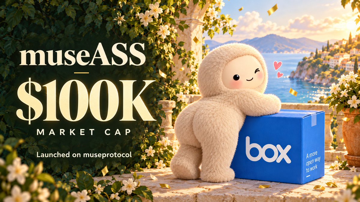 museprotocollol's tweet photo. - $museASS just hit $100K market cap on $Protocol

Cheeky name. Serious milestone.

Community created. Launched on museprotocol. https://t.co/CeWdRQqslu