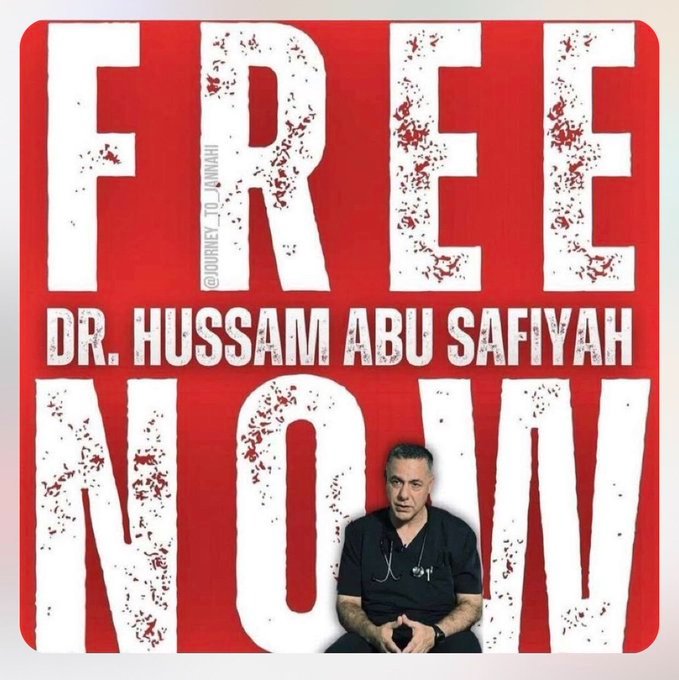 MandroidIsMe's tweet photo. 446 palästinensische Klinikmitarbeitende wurden seit Oktober 2023 inhaftiert (@HCWWatch). Einer davon leitete das Kamal-Adwan-Krankenhaus: Dr. Hussam Abu Safiya. Wer Kranke behandelt, gehört nicht in Isolationshaft.
#NotATarget #FreeAbuSafiya https://t.co/gH0GQ0lOPM https://t.co/sHbymKpAd2