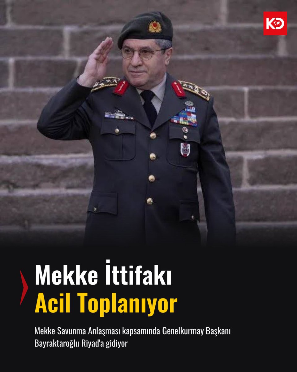 KokluDegisim's tweet photo. Genelkurmay Başkanı Bayraktaroğlu Riyad'a Gidiyor

Suudi Arabistan, Husilerin Taif ve Yanbu’ya yönelik füze saldırılarının ardından Türkiye ve Pakistan ile acil genelkurmay başkanları toplantısı düzenlenmesi için acil adım çağrısında bulundu.

Husilerin, başkent Riyad’a kadar ulaşan Suudi Arabistan'a yönelik saldırılarının ardından Genelkurmay Başkanı Selçuk Bayraktaroğlu, toplantı için Suudi Arabistan'a gidiyor.

Suudi Arabistan Dışişleri Bakanı Faysal bin Ferhan, Türkiye Dışişleri Bakanı Hakan Fidan ve Pakistan Başbakan Yardımcısı ve Dışişleri Bakanı İshak Dar, Birleşmiş Milletler Genel Kurulu dolayısıyla bulundukları New York’ta bir araya gelerek genelkurmay başkanlarının katılacağı acil toplantı için  karar almıştı.