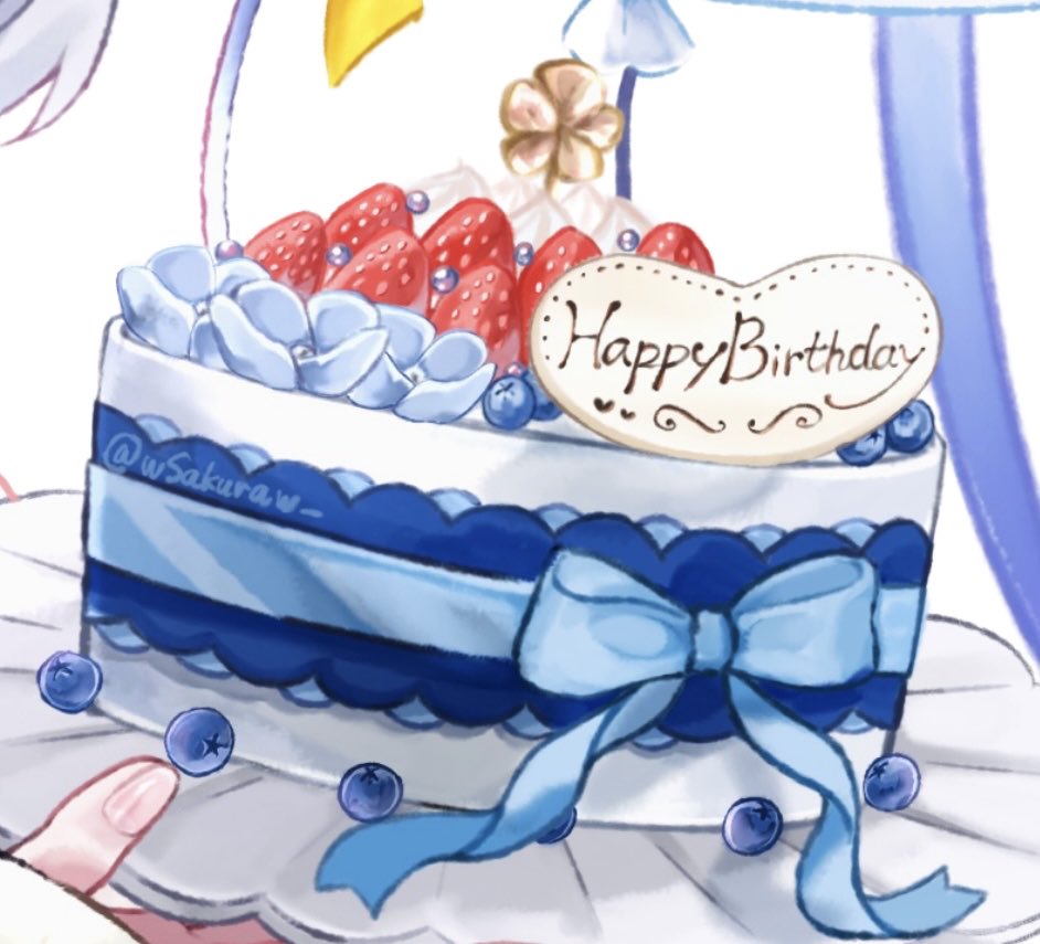 wSakuraw_'s tweet photo. ケーキ描いてほしい！ってお願いされたらその方に合うデザインになるようについこだわってしまう https://t.co/9h1mD0zRdi