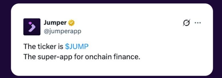 evikawolfETHH's tweet photo. Didn't think old bridge activity mattered until this $JUMP eligibility drop.

Turns out accumulated XP points and past usage heavily impact access status.

👉 https://t.co/s1ocxXsK7u

Drop your public address into the dashboard and see if you qualified.

#JUMP #SOL https://t.co/DPNUUoF88w