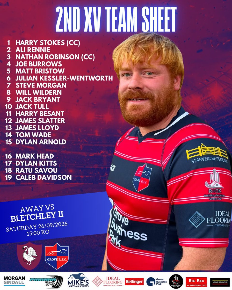 GroveRFC's tweet photo. The season starts here🏉 1st XV Home Vs @HungerfordRFC 3pm KO 2nd XV Away to @BletchleyRFC 2s 3pm KO
Get behind the lads this season from the comfort of your own home with our new live streamed 1st XV games follow the link to watch on Saturday
https://t.co/UCt6nCmN2S
#livestream https://t.co/t8PNOebKXA