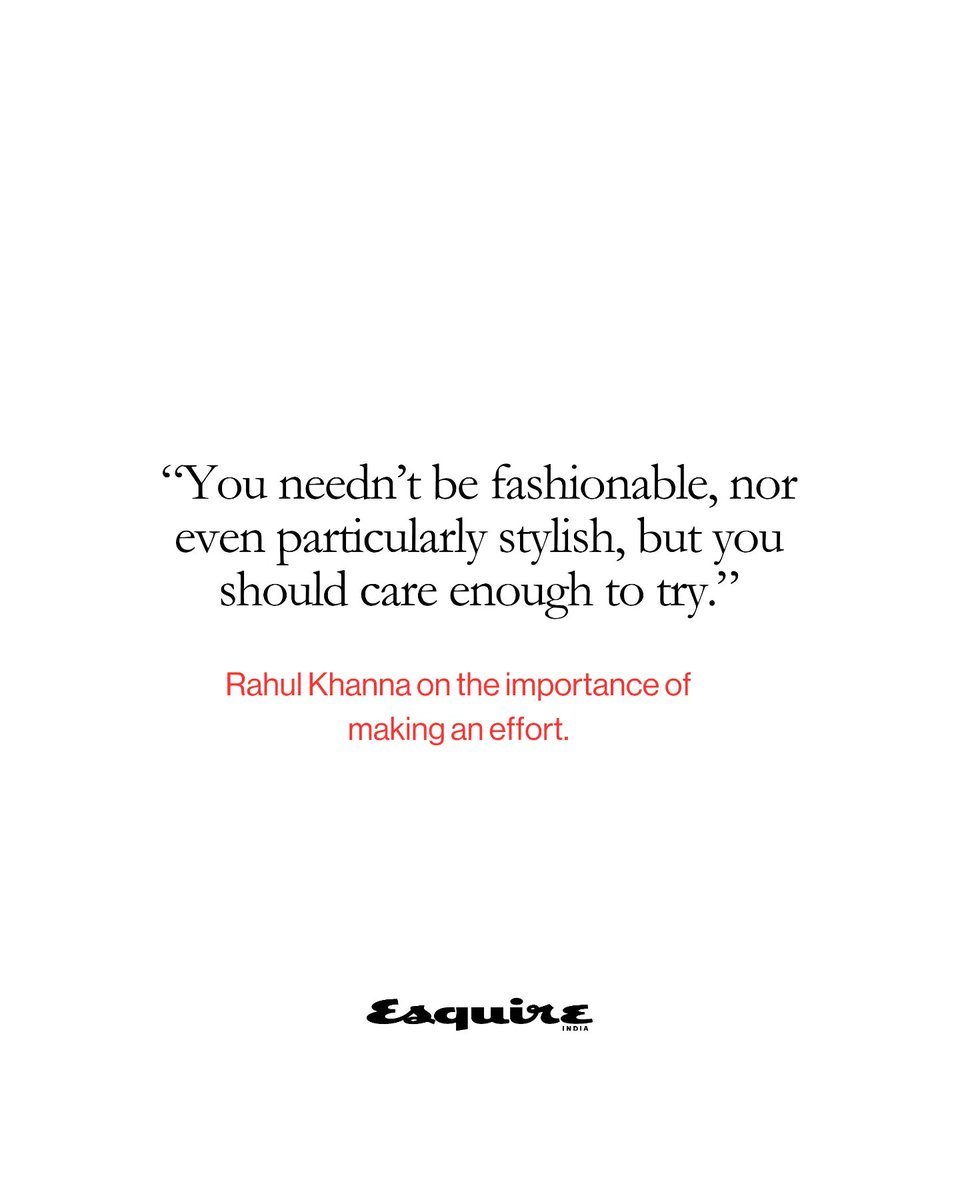 esquire_india's tweet photo. There is a discipline running through everything #RahulKhanna does. He enjoys formality and the structure that comes with it but knows that rules are meant to be understood before they are challenged. 

Read more: https://t.co/mc1izGTQbh https://t.co/bPd4u9sAqc