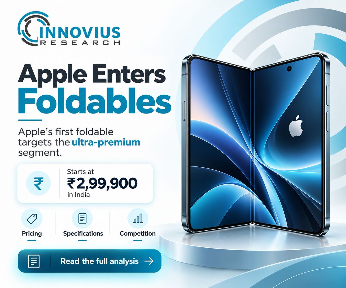 innovius2016's tweet photo. Apple has finally entered the foldable smartphone market. But at what price? 
Read the full blog: https://t.co/aaLFbLo39X 

#iphone #marketresearch #consumerelectronics https://t.co/lj0Bhxe2Yt