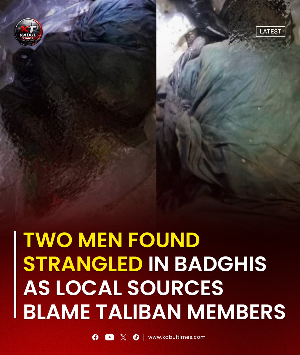kabultimes01's tweet photo. Two men who went missing while travelling through Qadis district in Badghis have been found dead, with local sources saying they were strangled with a rope. Sources have attributed the killings to Taliban members. https://t.co/26bHKZ3zYA