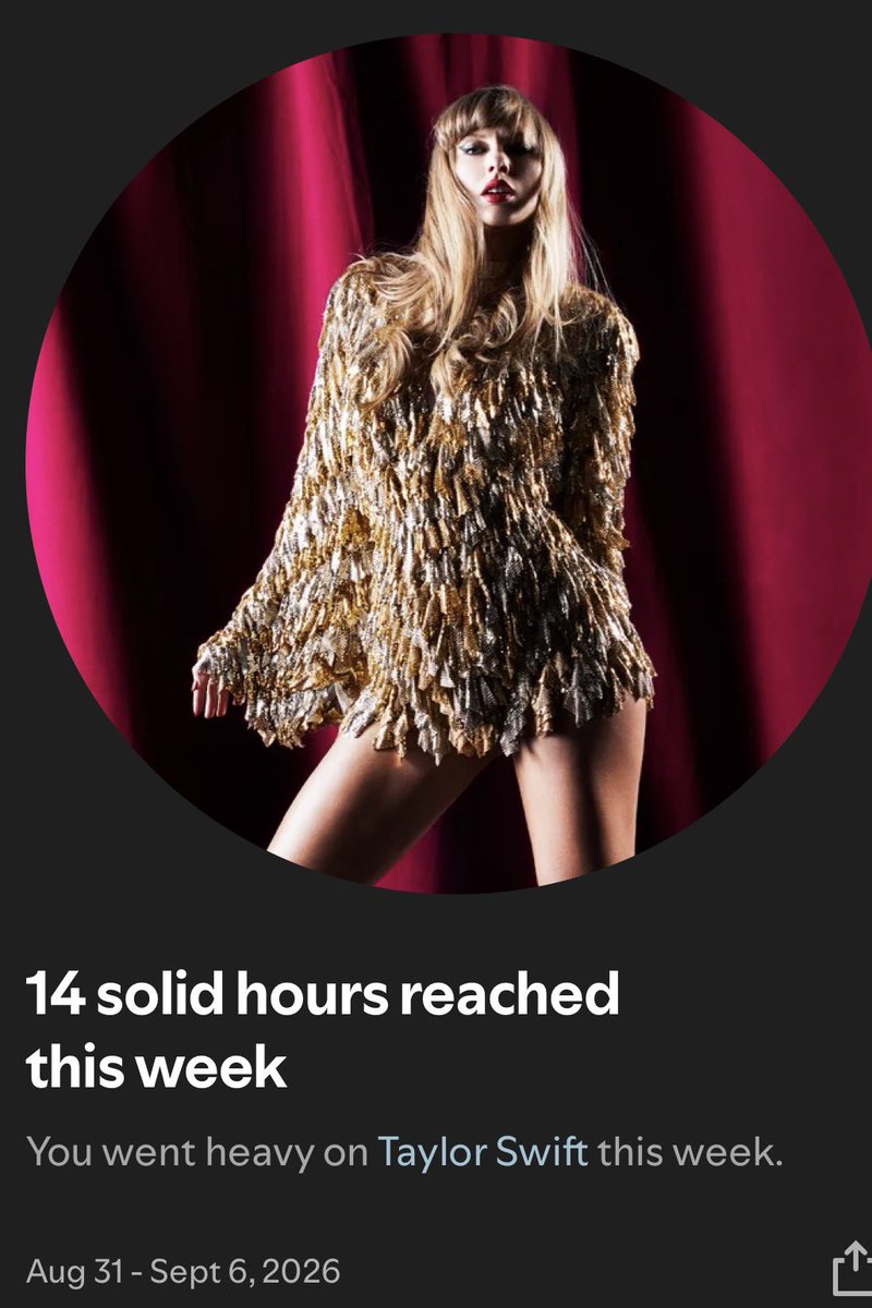 darthvders's tweet photo. i like that spotify finds a new way every week to tell me how much i listen to taylor swift https://t.co/qU673iWNn6