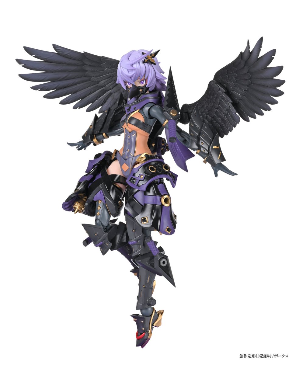 duelknights's tweet photo. ◤キキョウ用烏天狗コスチュームセット◢

"日本妖怪"をテーマにしたカスタムパーツも同時展開

漆黒の翼で闇夜を翔ける 『烏天狗』
翼に仕込まれた6ヵ所の可動ポイントにより、
「大きく広げる」「小さく畳み込む」などフレキシブルな動きを実現。
#ブロッカーズ #ボークス https://t.co/9Mn2gxY8l8