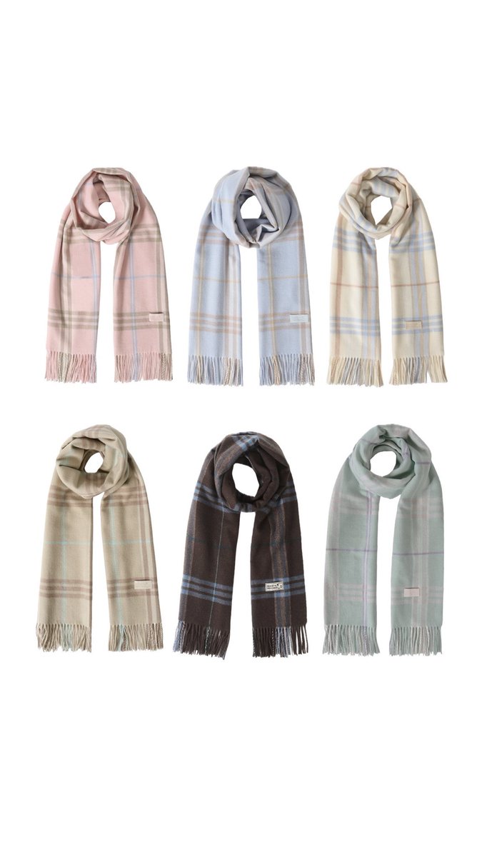 suffsun's tweet photo. Mardi wool muffler check กลับมาลดแล้วน้า 740 free ems 🖇️🎀 ! https://t.co/q9NyiyBE0T