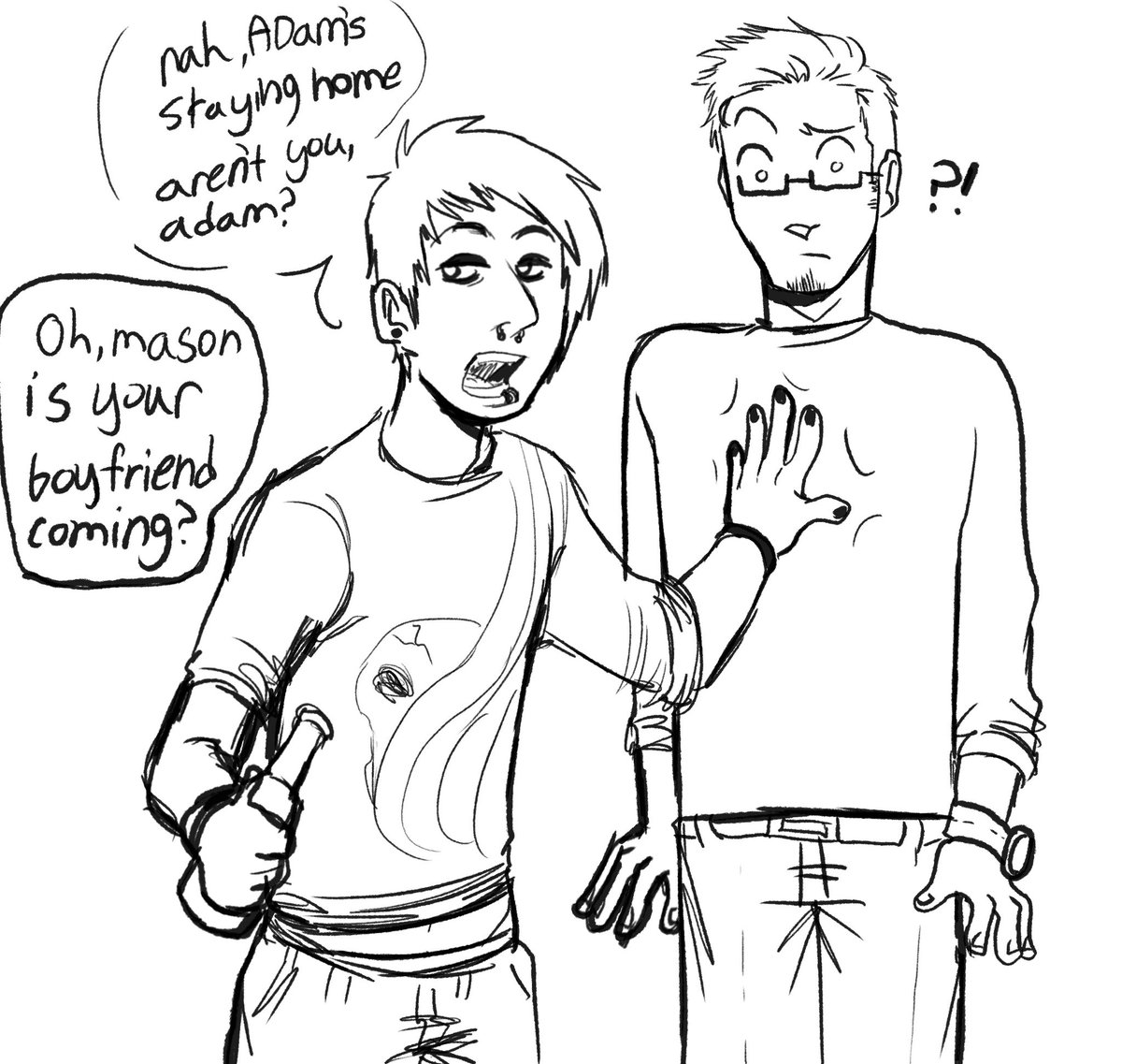 97b0n3s's tweet photo. Mason in college with his boyfriend he fucking hates for literally no reason #ocs #goodbyevalentine https://t.co/ybqsaHv1jY