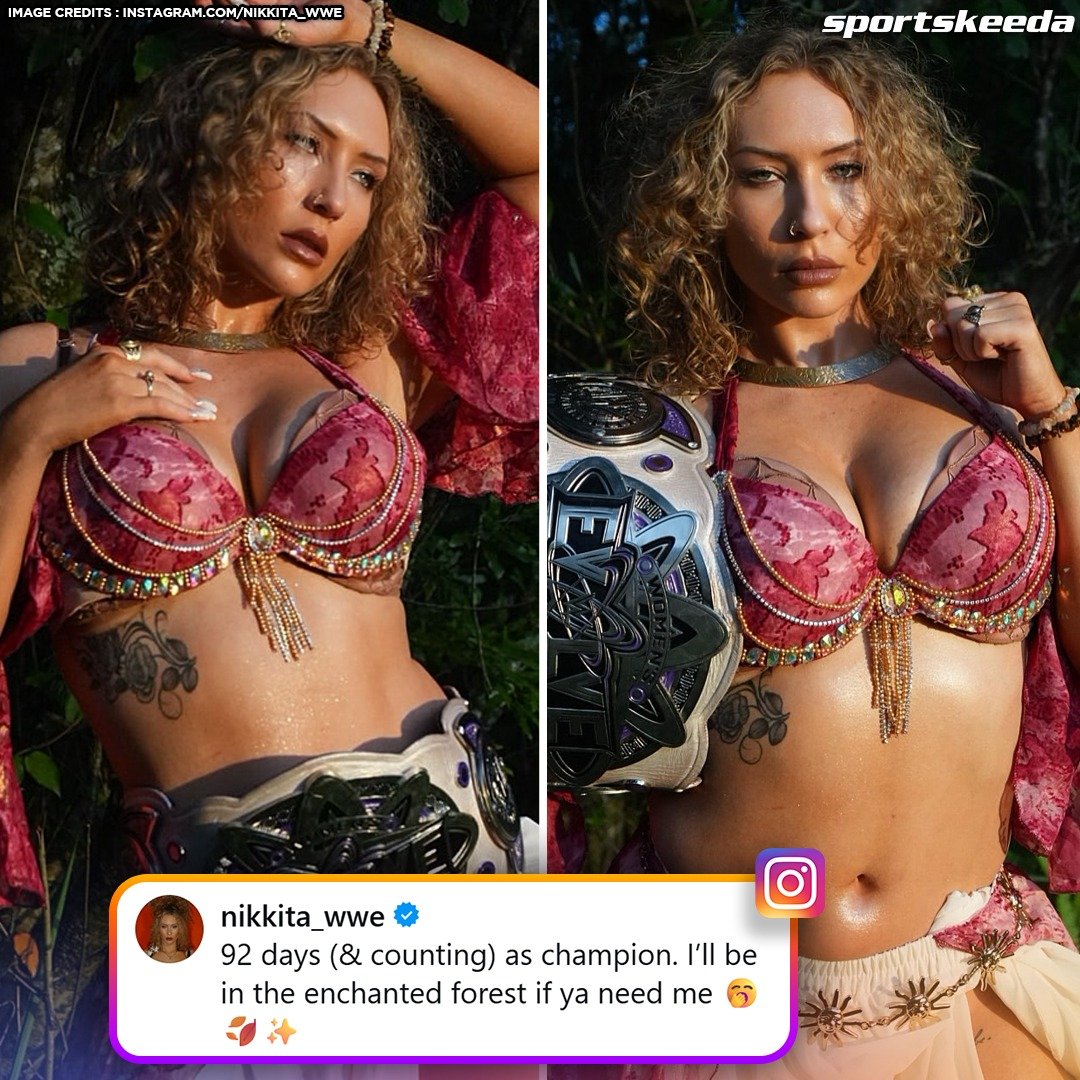 SKWrestling_'s tweet photo. Nikkita Lyons reminds everyone she's closing in on 100 days as the WWE Evolve Women's Champion.

@nikkita_wwe https://t.co/Mrox3S7Ii4