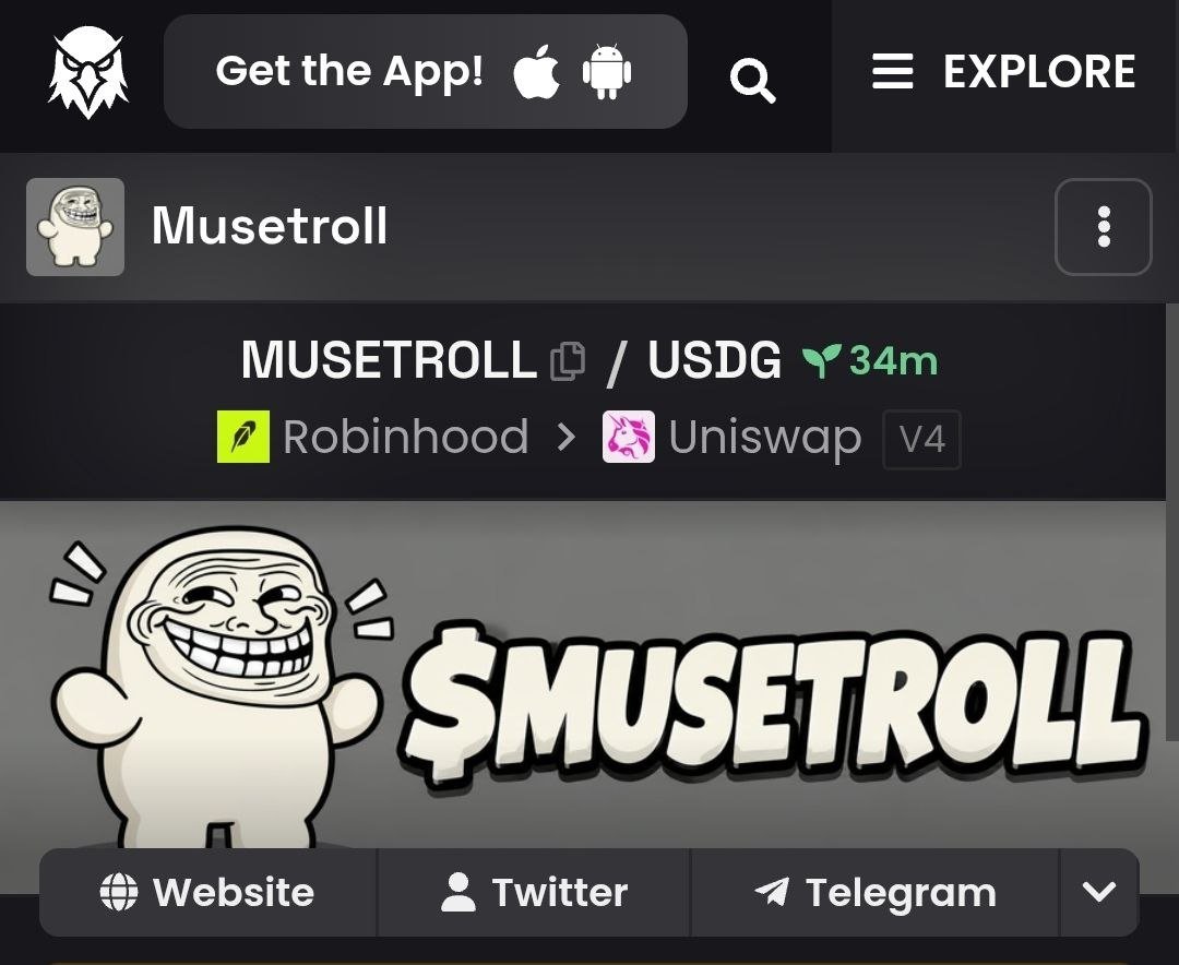 MuseTroll's tweet photo. DEXSCREENER UPDATED FOR $MUSETROLL ✅

https://t.co/VhFl83bVac https://t.co/fH8F6pi2aV