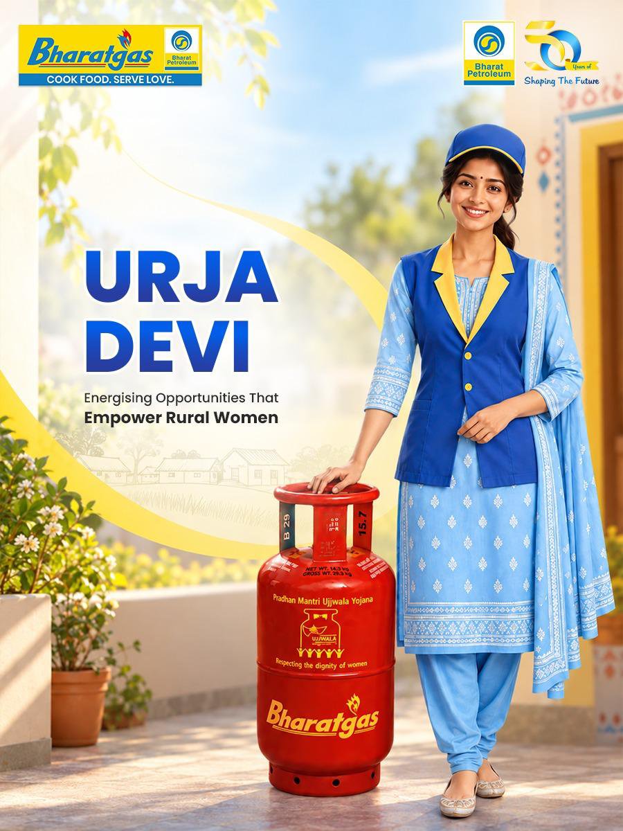 BPCLLPGLAL48465's tweet photo. Urja Devi brings confidence, enterprise &amp; aspiration, empowering rural women to dream bigger and shape possibilities of their own. 

Fueling aspirations and empowering possibilities with Bharatgas. 

#UrjaDevi #WomenEmpowerment #Bharatgas @BPCLimited @BPCLLPG @PetroleumMin https://t.co/OhkTdBHggT
