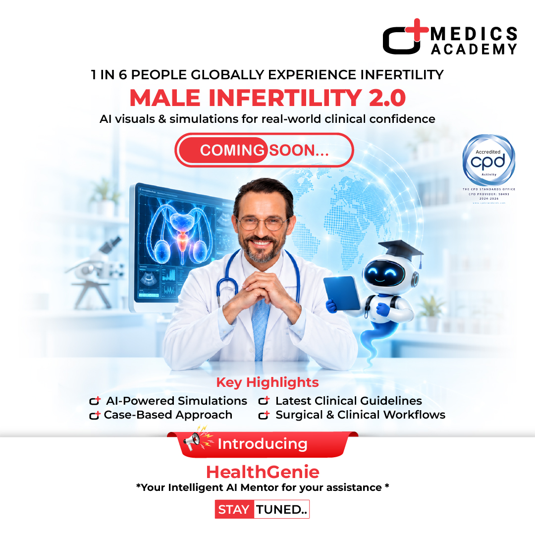 MasterHealthPr0's tweet photo. Explore programs: https://t.co/5HUgG5o5P8
COMING SOON — Stay Tuned!
Male Infertility 2.0 with AI-powered learning & HealthGenie.
Learn smarter. Think clinically.
#MaleInfertility2 #Andrology #HealthGenie #MedicalEducation #Andrology #HealthGenie #MedicalEducation https://t.co/yLlCrb4soT