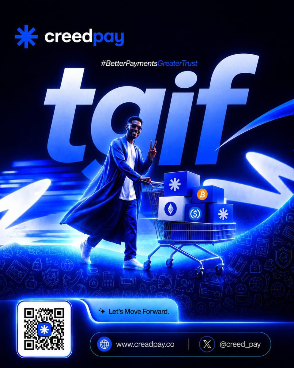creed_pay's tweet photo. GM and TGIF 💙

Don't forget to set your reminder for our upcoming space. Thanks.
Tomorrow by 8:00pm.

Stay jiggy and keep using creed 😊💙 https://t.co/2e0jrPoS3Z