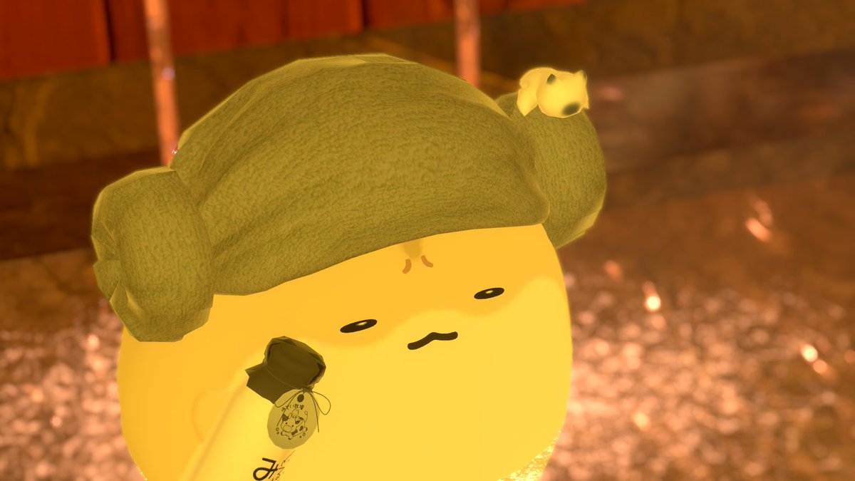citron0x0's tweet photo. 「ゆあがりちるたいむ」
商品写真撮影会オフショット
打たせ湯はむ🐹♨

衣装と、この表情の食合せが良すぎてあちこちでこの顔させちゃった笑

羊な巻きタオルと鍵とみるく瓶のセットだよー
クリオネとか牛さんとかのイラストも超かわいくて好き！
発売楽しみだねぇ🎶
 #VRChat #みていかも #はむ3D https://t.co/x3o6CguAei