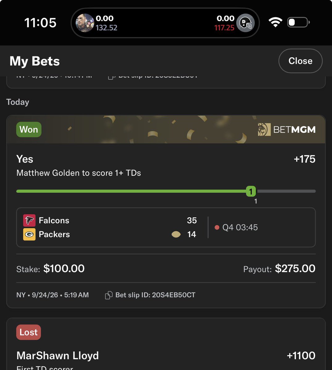 ImmortalSports1's tweet photo. More insane hits #Gambling𝕏 #tnf 

I know that no one knows who this random account is but I happen to be on YouTube under a different name. After an obnoxious amount of requests I will be posting a beginner’s guide to prop betting! https://t.co/u17n3cTSsL
