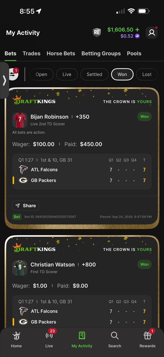 ImmortalSports1's tweet photo. More insane hits #Gambling𝕏 #tnf 

I know that no one knows who this random account is but I happen to be on YouTube under a different name. After an obnoxious amount of requests I will be posting a beginner’s guide to prop betting! https://t.co/u17n3cTSsL