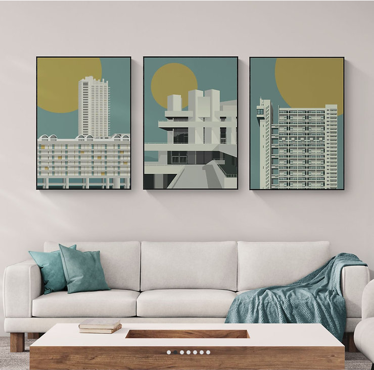 Gini_L's tweet photo. How cool as these posters from @GailMyerscough I love this London Brutalist Set! https://t.co/MkfkCy7UBv