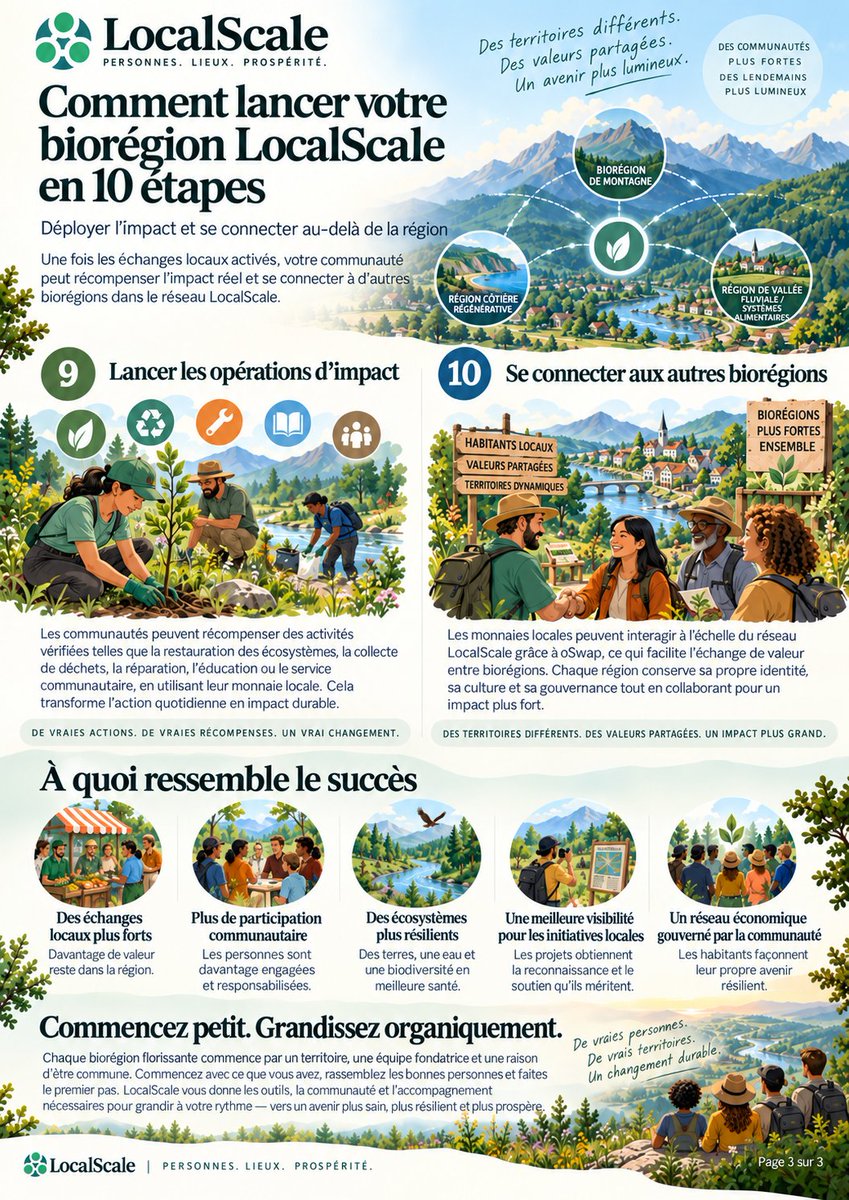 localscale_fr's tweet photo. Comment démarrer sa biorégion en 10 étapes : voici les 2 dernières étapes (qui bien sûr, en contiennent des centaines d'autres)...! #développement #bioregional https://t.co/FQW7mMMGaC