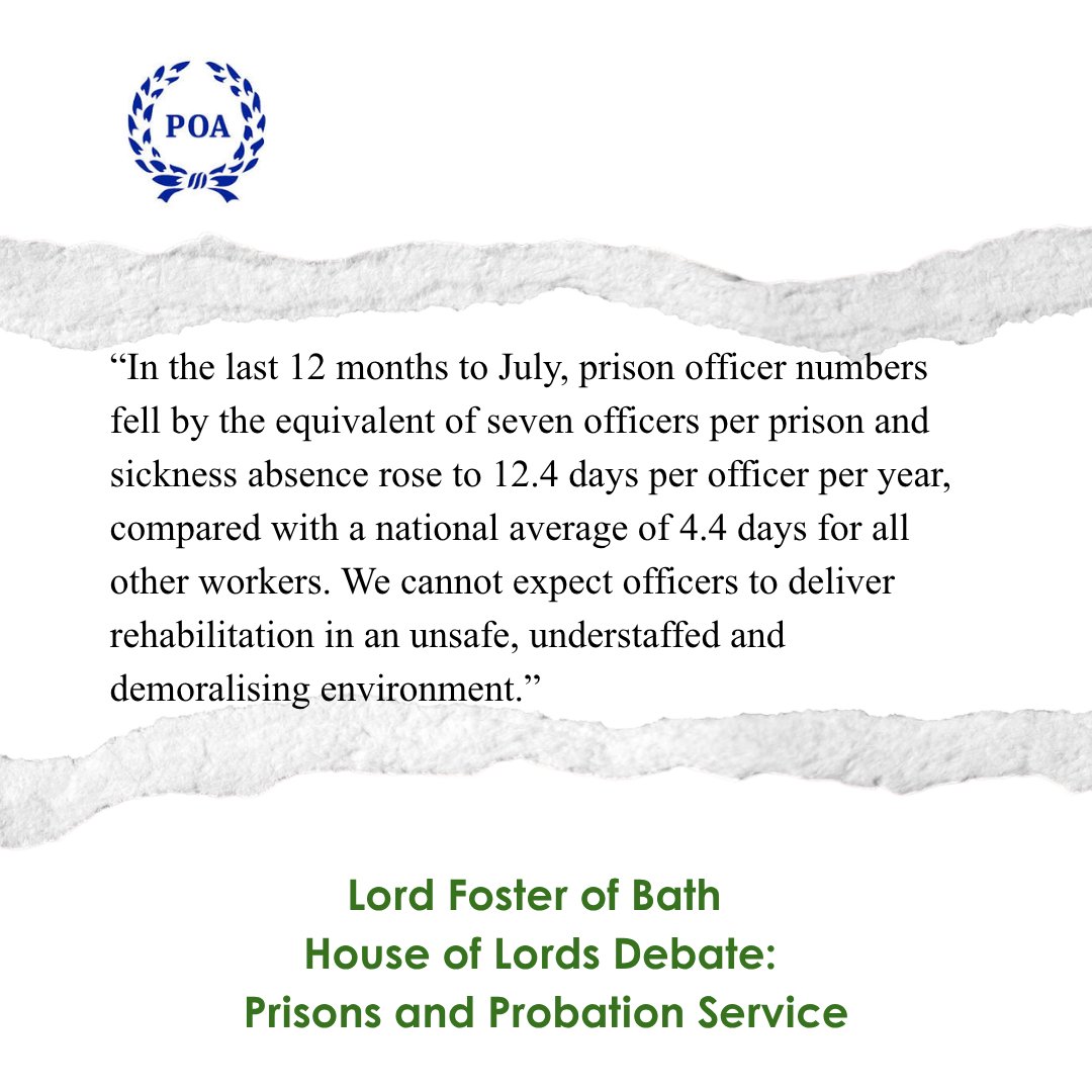 POAUnion's tweet photo. Understaffing and overcrowding are the biggest pressures on prisons. As Prison Officer numbers fall, more pressure is heaped upon the staff who remain impacting negatively on morale and mental and physical well being. https://t.co/MzUVocPqRH