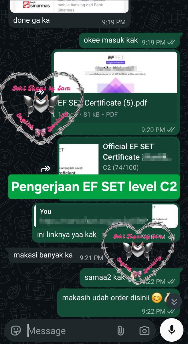 jokitugasbysam2's tweet photo. soreeee
Yang butuh joki tugas Bahasa Inggris, skripsi PBI, daftar isi/pustaka, proofread, dll yuk sama Sammy! Lngsung sama lulusan Pendidikan Bahasa Inggris PTN ga asal"an. 
✨️Bisa joki tugas lainnya juga yaa!🍓 sung chat ke wa dibioo
#zonauang #jokitugas https://t.co/y6Q4rjTNiM