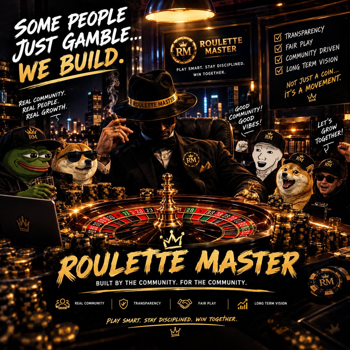 jay49854's tweet photo. Not just another meme — this one is about the community behind the wheel 🎰👑

Built around transparency, fair play, and a long-term vision.

ROULETTE MASTER built by the community, for the community. 🔥
@PoolKinggg https://t.co/XWhTgGDll4