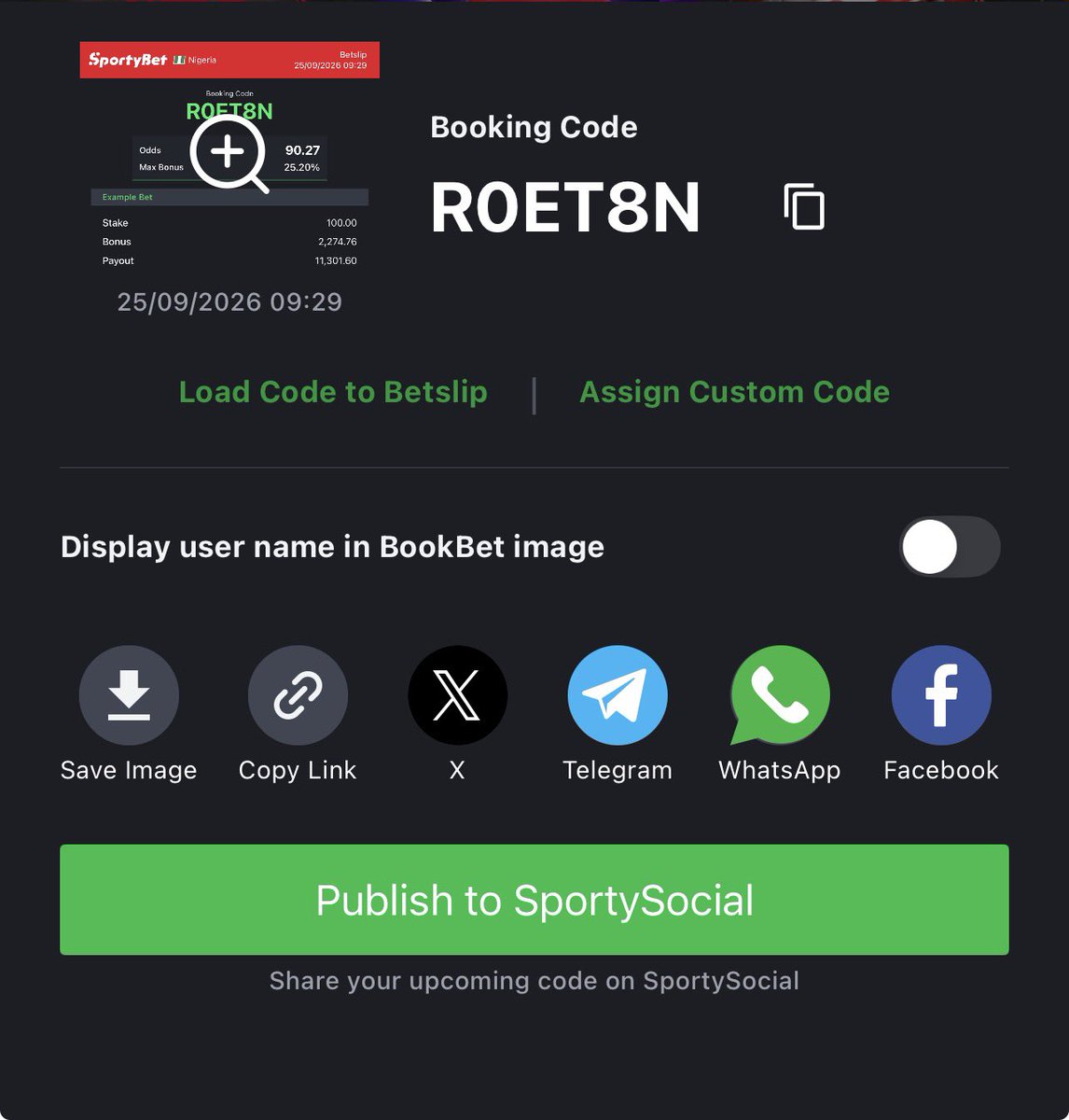 blunttips's tweet photo. Sharp 90 odds on sportybet ♻️♻️

R0ET8N

Bet responsibly 🔞

Green luck 🍀 https://t.co/B6dhTNkEsh