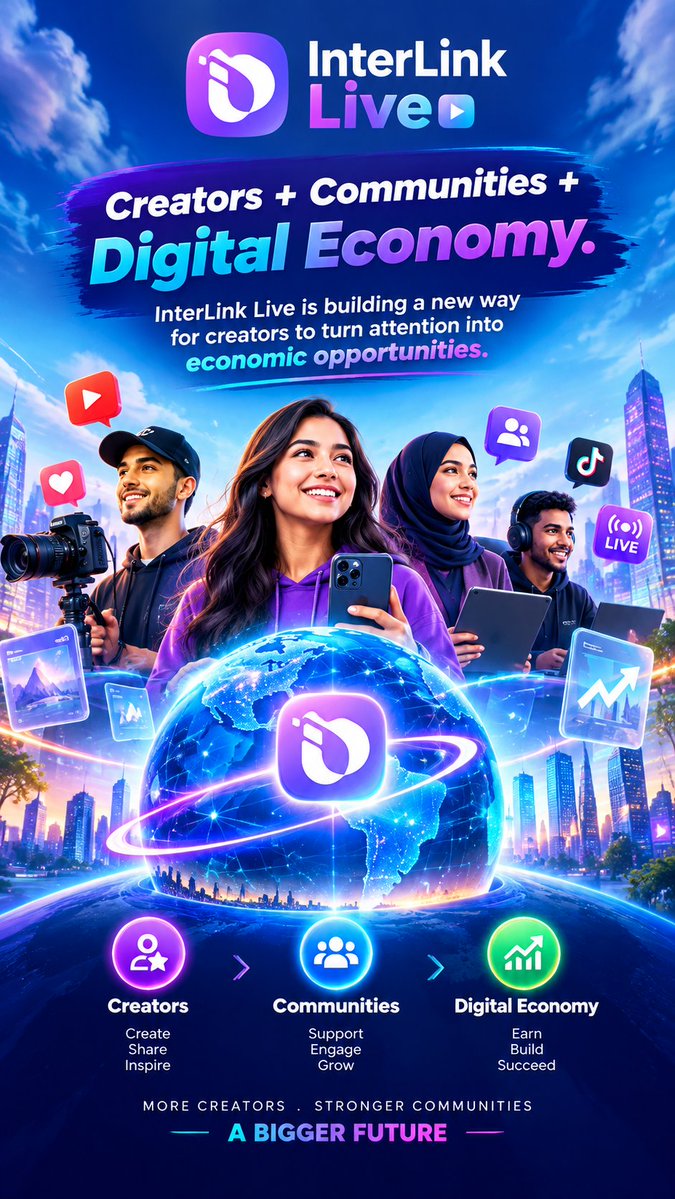 shihab049's tweet photo. Creators + Communities + Digital Economy.
InterLink Live is building a new way for creators to turn attention into economic opportunities. 🌍

#InterLink #ITLG #ITL https://t.co/14OByxP2KR