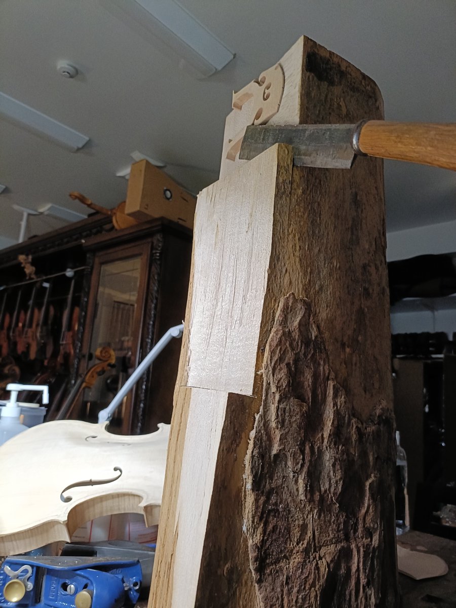 fumiviolin's tweet photo. メープル(楓)材のタワー。
主に駒の製作に用いる。重要なのは割った時に走る髄線(ずいせん)の出方。
髄線にこだわって製材するとこのタワーから最高の駒が取れるのは1〜2枚程度か。
端材は毛替えの詰め木、クサビへと有効活用。 https://t.co/AaCDrOIbiq