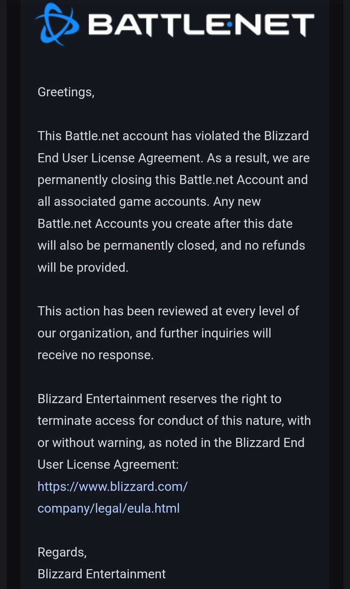 LadiesOfReddit's tweet photo. I bought the WoW Forever beta, made an account, subscribed, and tried to log in. Then I was immediately hit with the message below.

It appears that they don't know who the Chargeback Kid is.

*chuckles* 

Gonna educate them. https://t.co/mprtXH8Pfe