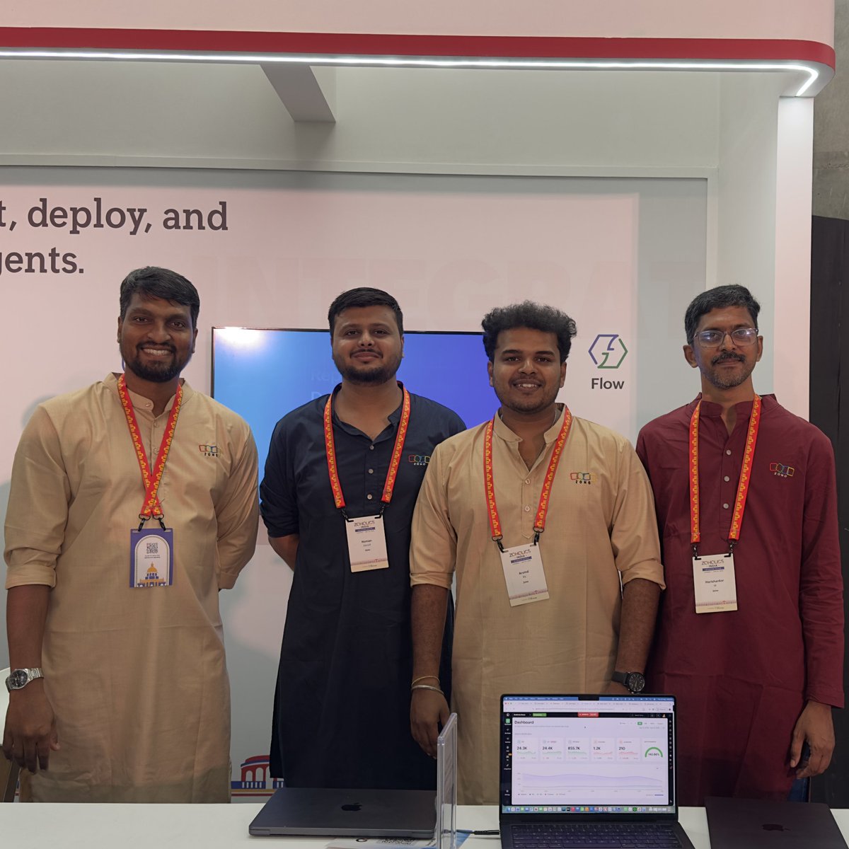 ZohoFlow's tweet photo. A great time at Zoholics India 2026 in our Chennai campus! Bharath Kumar spoke about Zoho Flow, alongside sessions featuring Zoho’s developer tools. Thanks to everyone who joined us! https://t.co/f8USC55rrP