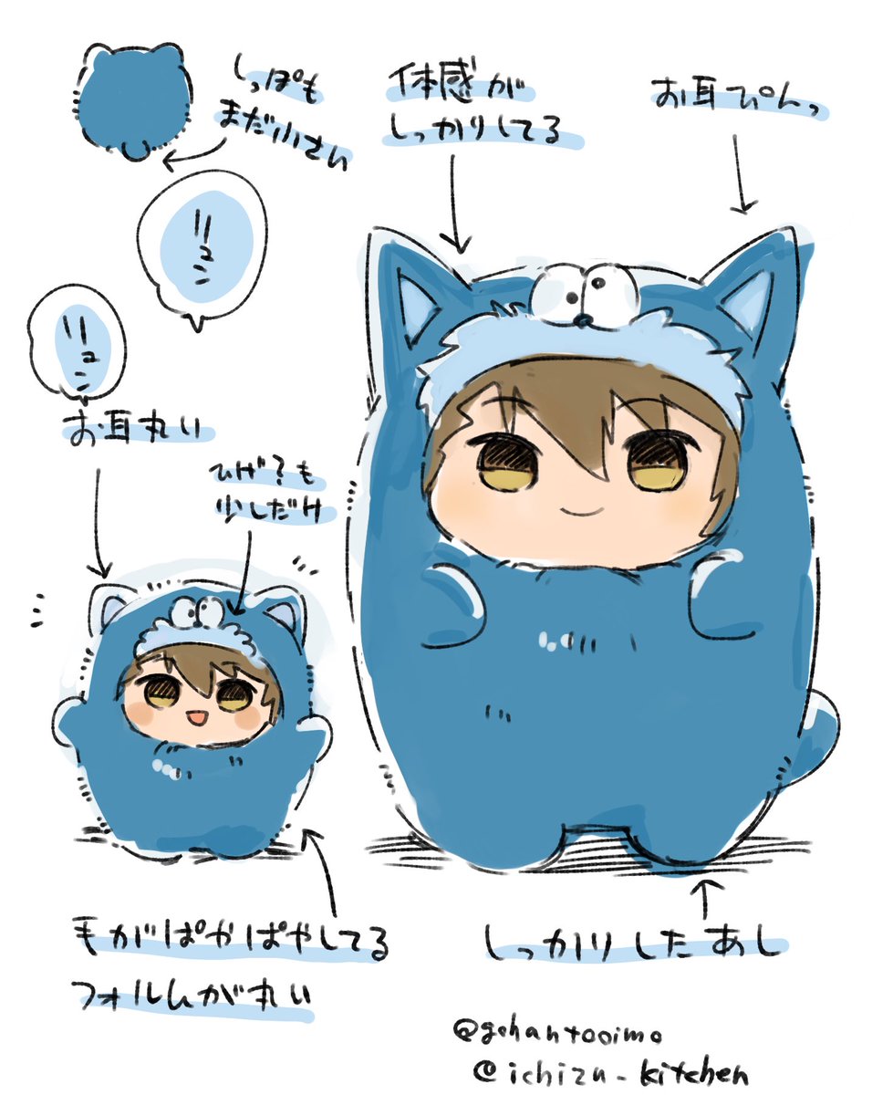 gohantooimo's tweet photo. モンつなと赤ちゃんモンつな（捏造）の描きわけ https://t.co/Ui5rVL3NhC