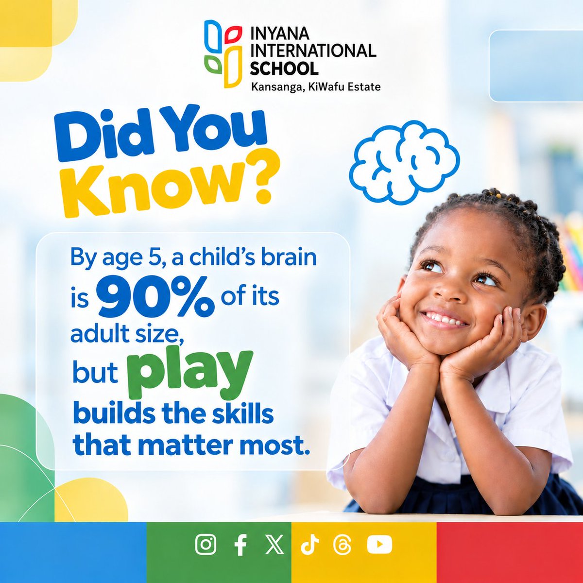 PreschoolInyana's tweet photo. At Inyana International School, play is at the heart of our learning approach.
Because play is not just fun. It’s how children learn best.
#InyanaInternationalSchool #LearningThroughPlay #PlayBasedLearning #EarlyYears #KampalaSchools https://t.co/E4Xib5srqc