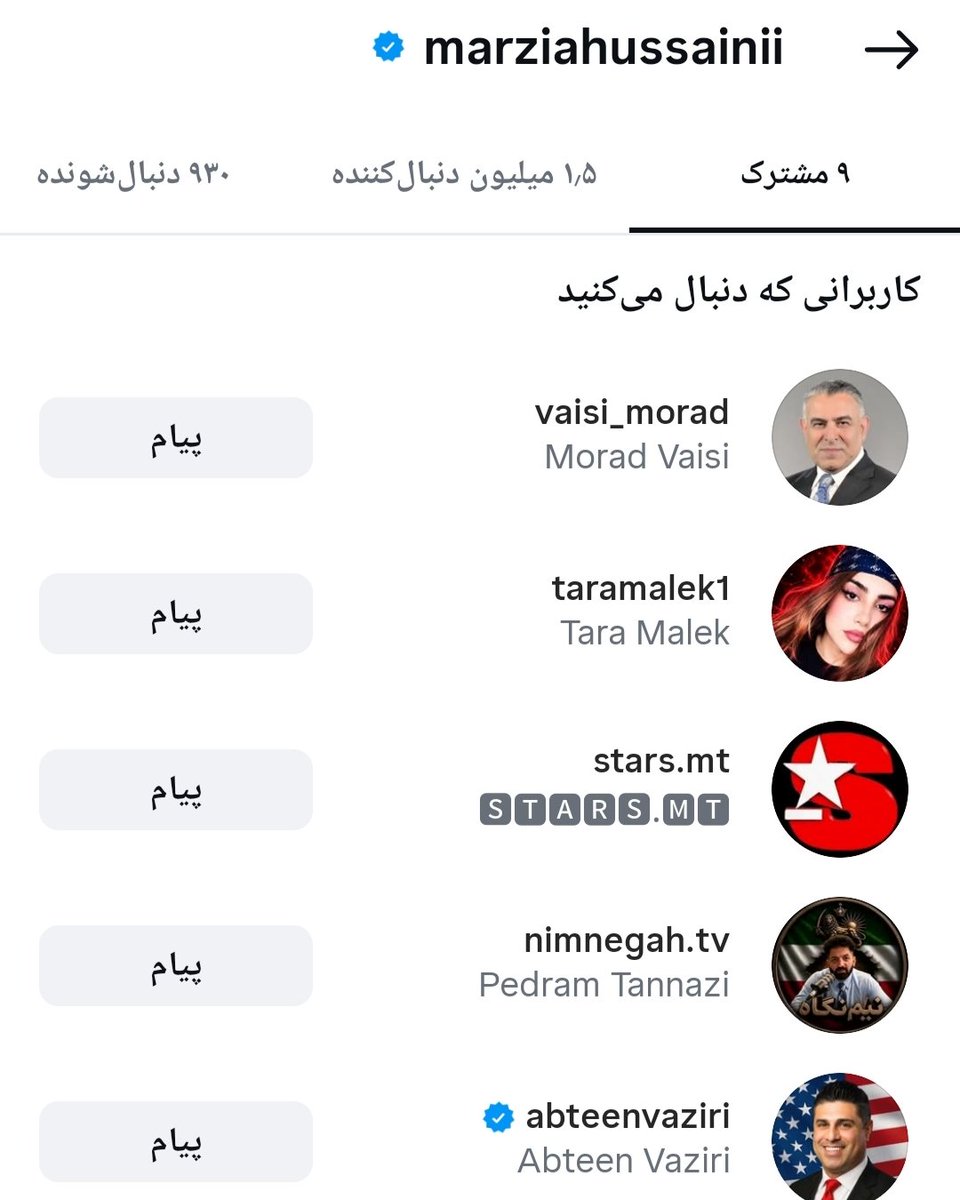 zasar1234's tweet photo. @AbteenVaziriTX چرا این فالو دارین https://t.co/ltOYwYYHVm