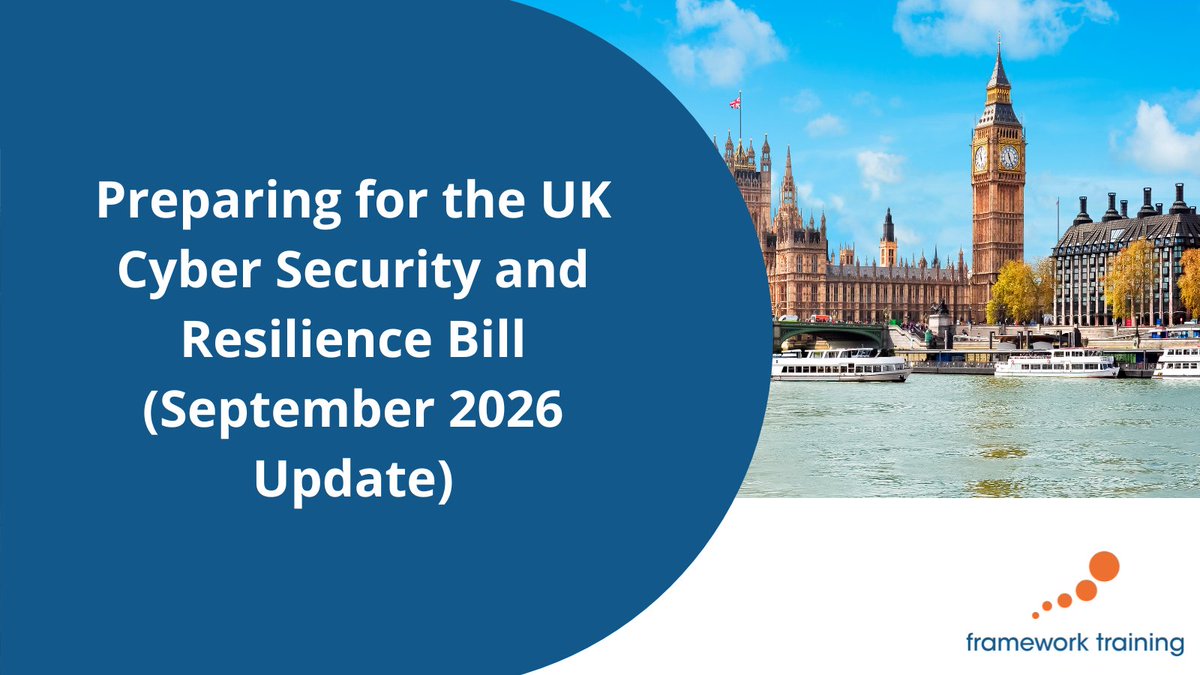 FrameworkTrain's tweet photo. The UK Cyber Security and Resilience Bill is making its way through Parliament. 

Its reach goes well beyond critical infrastructure operators, so your customers may start asking about your security practices before it's even law. Our September update: https://t.co/h5sNgwBGCD https://t.co/w9Z7WaiHPg