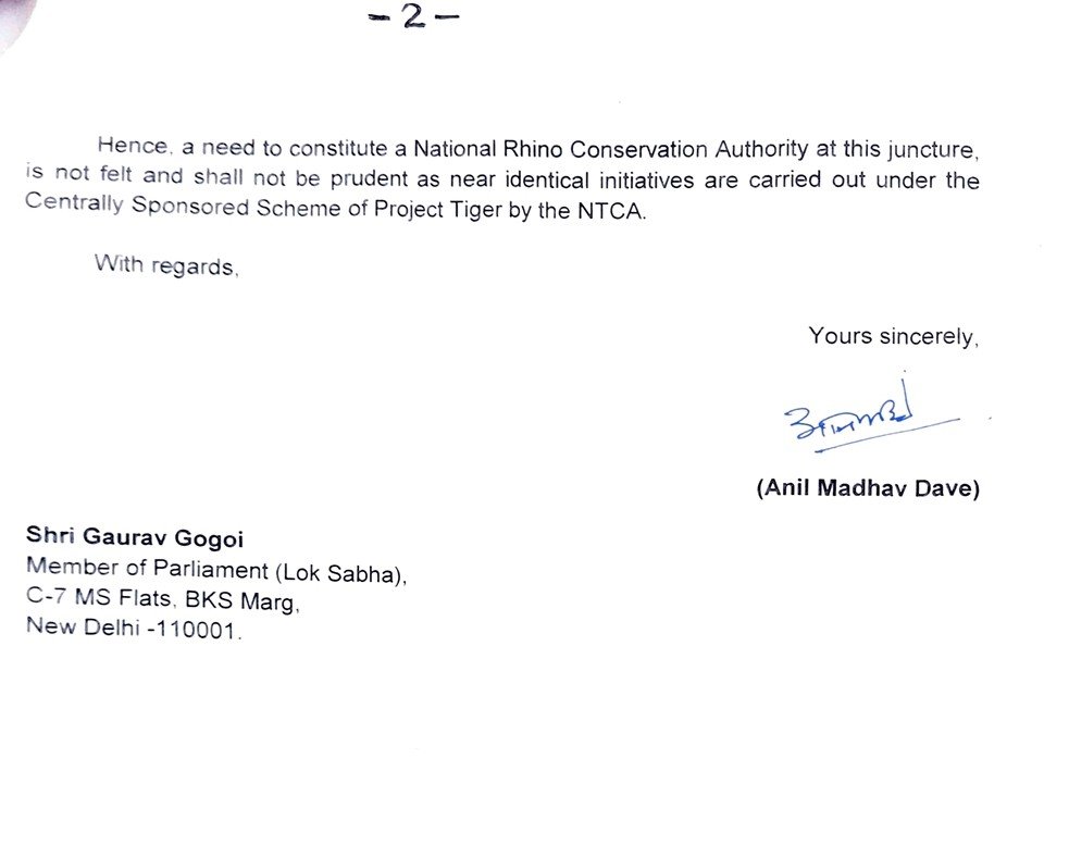 GauravGogoiAsm's tweet photo. PM Modi’s initiation of Project Rhino is a welcome step. But it is a step I first called for a decade ago.

I pressed for Project Rhino in Parliament in 2016, including a dedicated fund for conservation as well as the construction of rhino corridors.

In 2017, I introduced a Private Member’s Bill proposing a National Rhino Conservation Authority, with provisions to lay down guidelines for Project Rhino.

This was followed by letters to the Ministry of Environment, Forest & Climate Change in 2017, and again in 2019. The government rejected the demand, stating that rhinos were already covered under Project Tiger.

And now, in 2026, the government has finally initiated Project Rhino. After rejecting this demand for years, the government has now changed its position and adopted the very position I had consistently advocated. The record reflects a failure of foresight and timely action on a demand that was first raised a decade ago.  

One-horned rhinos are a source of pride for Assam and India. I hope this initiative receives adequate and sustained funding, scientific conservation measures, and effective protection of critical wildlife corridors.