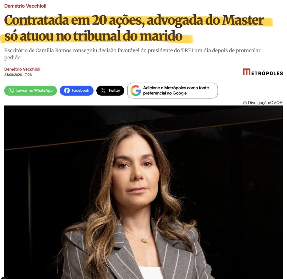 KatiaMagalhes14's tweet photo. Promiscuidade entre juízes, jurisdicionados e causídicos.
Advogados contratados a peso de ouro apenas por suas influências junto a togados. Essa é a rotina judiciária no BR.
Não à toa, o STF “liberou” o julgamento de causas patrocinadas por escritórios de parentes.
Triste. https://t.co/gMVvq8OJJE