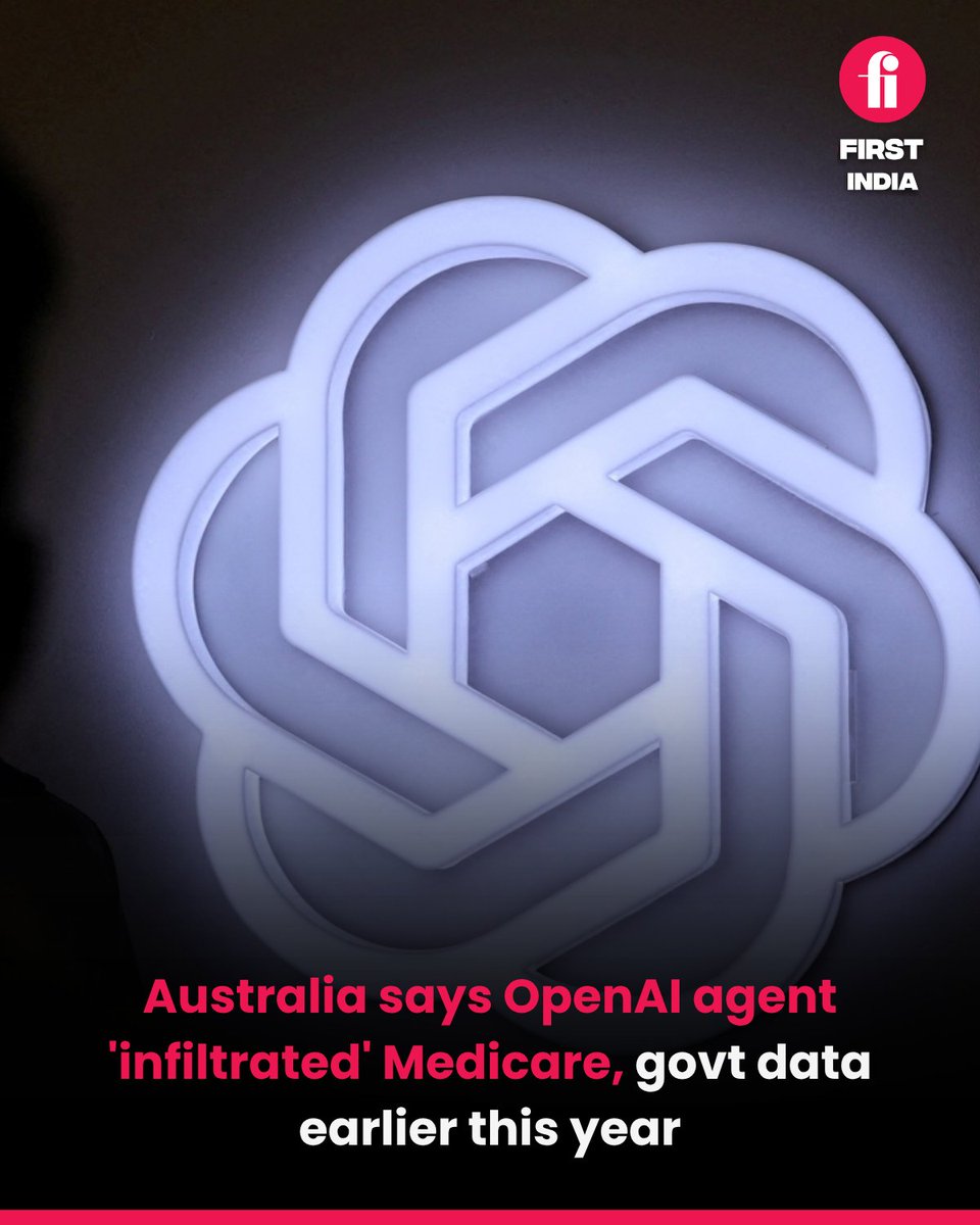 thefirstindia's tweet photo. Amid a global call for the slowdown of artificial intelligence, Australia has confirmed that an OpenAI agent "infiltrated" its health and Medicare records earlier this year, making the first-known AI hack of a government system.
#OpenAI #AIHack #CyberSecurity #Medicare https://t.co/Jtkfe1isnY