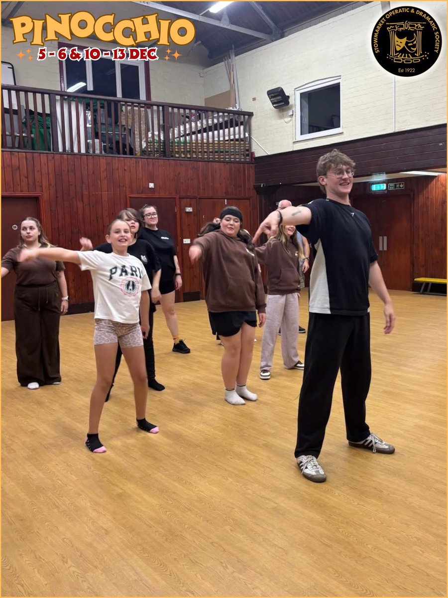 StowmarketODS's tweet photo. There's loads of fun being had at our rehearsals for PINOCCHIO 😄 ✨
You'll love this hilarious take on the classic tale, packed with jokes, songs and some very silly characters!
TICKETS 🎟
https://t.co/ODFyn5ABss
#Stowmarket #Suffolk #pantomime #musical #theatre #Pinocchio https://t.co/qzoZF4q5Q6