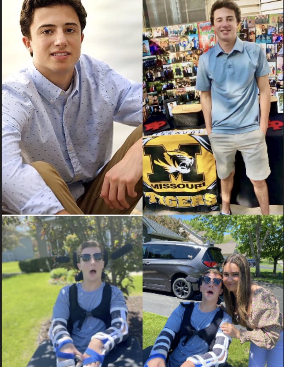 feelgoodtale's tweet photo. Danny Santulli was a freshman at the University of Missouri.

He had joined Phi Gamma Delta, also known as Fiji, hoping to find friendship, belonging, and a place where he could fit in.

But the initiation process was becoming increasingly difficult.

His family noticed the change and encouraged him to walk away.

Danny didn’t.

He didn’t want to be the person who quit.

On October 19, 2021, the fraternity held an event known as “Pledge Dad Reveal Night.”

What was supposed to be a fraternity tradition turned into a nightmare.

Danny and other pledges were blindfolded and taken downstairs.

According to evidence later recovered from the fraternity house, Danny was pressured to consume enormous amounts of alcohol. At one point, fraternity members poured beer through a funnel into his mouth. He was also expected to finish a bottle of vodka.

He couldn’t.

But the pressure continued.

Eventually, Danny collapsed.

Surveillance footage later showed him being placed on a couch. He remained there while time passed.

At one point, he slid partly off the couch.

Eventually, fraternity members carried him outside and put him into a car.

When Danny reached the hospital, he wasn’t breathing.

His heart had stopped.

Doctors performed CPR and managed to restart his heart.

His blood-alcohol level was extraordinarily high.

Danny had suffered catastrophic brain damage.

He survived—but his life would never be the same.

After months in intensive care and rehabilitation, Danny eventually returned home to his family.

He could no longer see.

He could no longer walk.

He could no longer speak normally.

He needed help with almost everything.

A young man who had gone to college looking for friendship and belonging had been left with life-changing injuries because a hazing ritual crossed a line that should never have existed.

The story of Danny Santulli became more than a story about one fraternity.

It became a warning about what can happen when humiliation is disguised as tradition, when dangerous drinking is treated as entertainment, and when people are more afraid of getting in trouble than they are of saving someone’s life.

Danny’s family has spent years speaking publicly about what happened, hoping his story will prevent another family from receiving the phone call theirs received that night.

Because no initiation is worth a life.

And no friendship should ever require you to prove yourself by putting your life at risk.