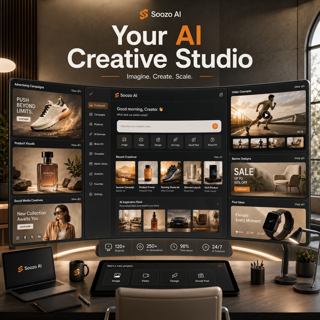 UlaSanderdeh's tweet photo. Transform your creative workflow with Soozo AI, the ultimate creative studio. Create campaigns, fashion visuals, product ads, and dynamic video concepts—all in one place. Focus on brilliant ideas, not asset logistics. Created with Soozo AI. https://t.co/ZjsvPkUVdo